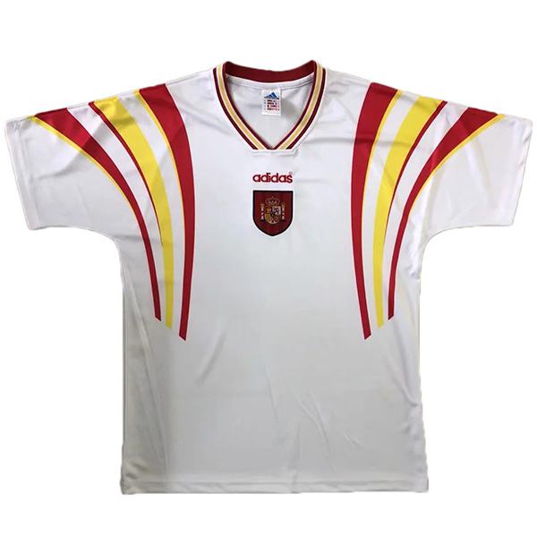 Spain away retro soccer jersey match men's sportswear football shirt 1996